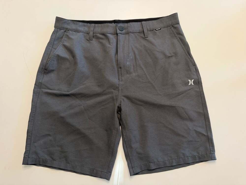 Hurley Men's Gray Stretch Hybrid Shorts Size 36